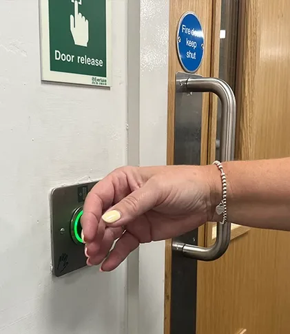 Access Control Touch Button in an Office