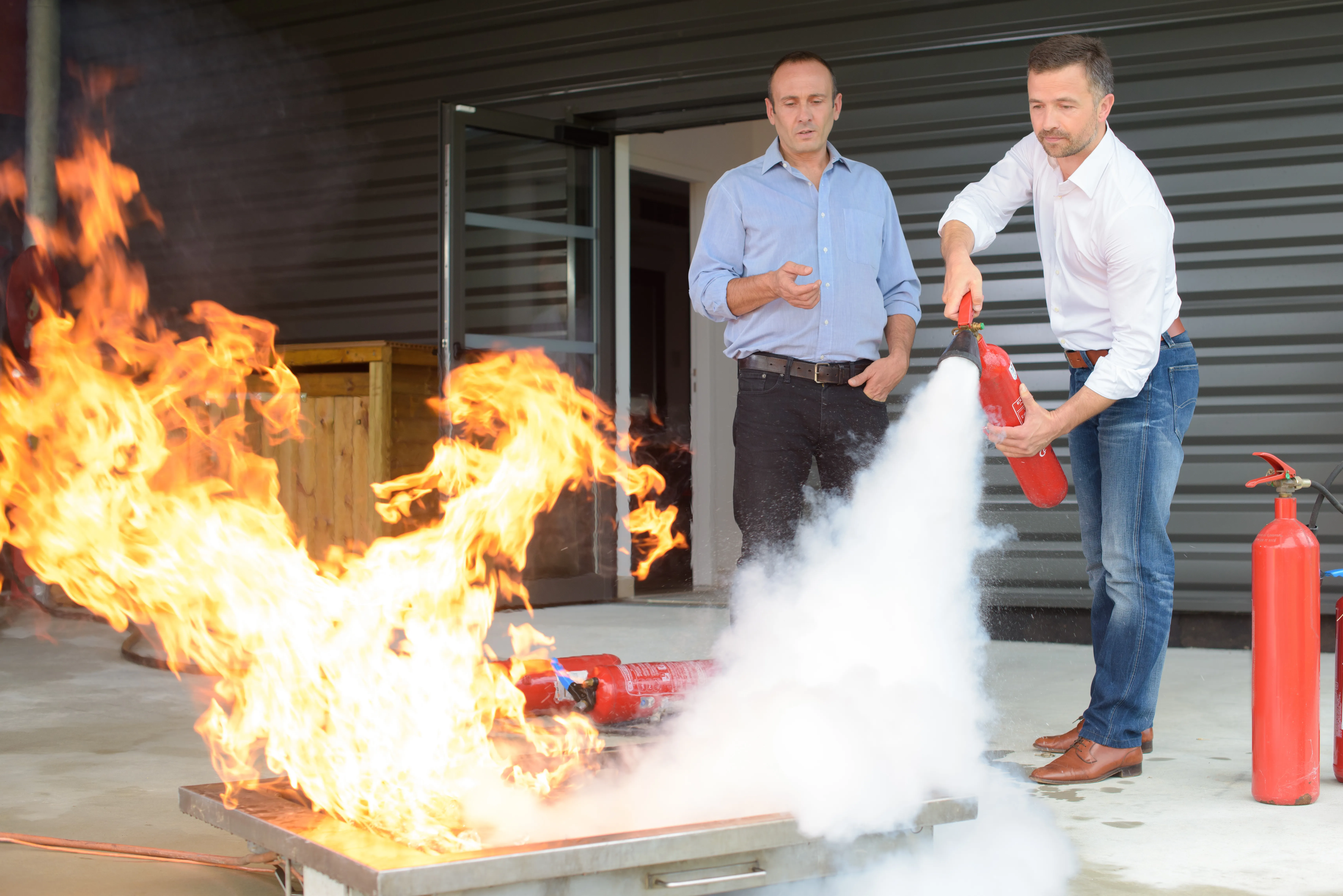 Certified Fire Extinguisher Training Outdoors