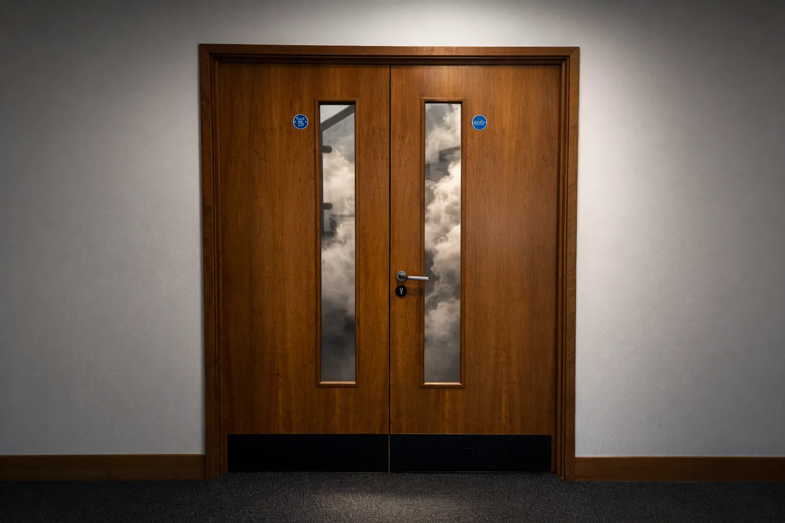 Internal Double Fire Doors with Glass