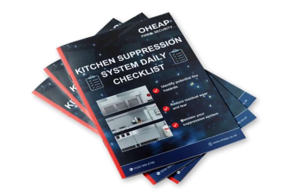 Daily checklist for kitchen suppression systems