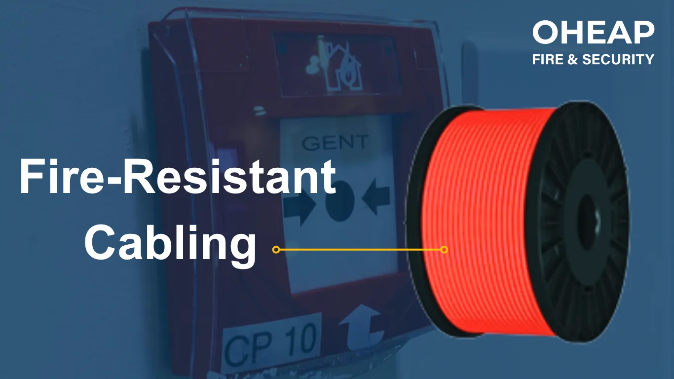 Flame resistant red fire alarm cabling
