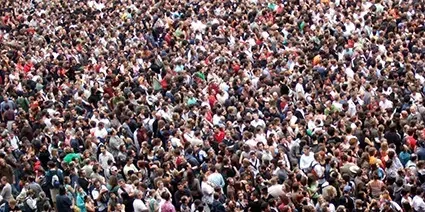 A busy venue where CCTV is needed for crowd control