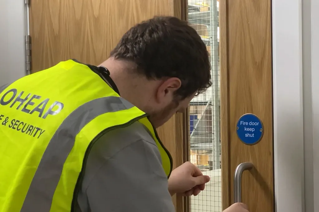 Fire Door Repairs by an OHEAP engineer