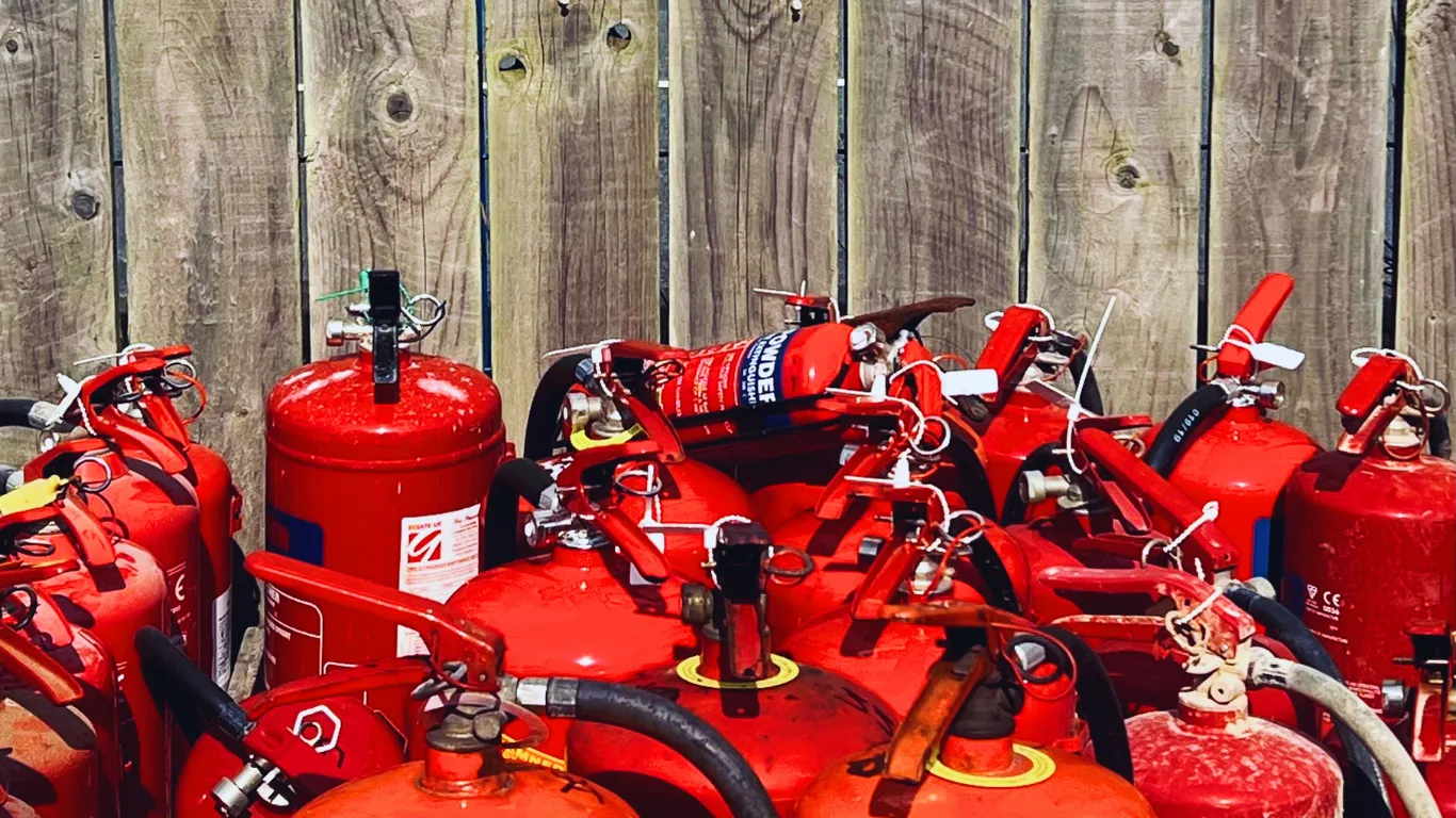 Failed fire extinguisher units safely disposed of to maintain sustainable fire safety