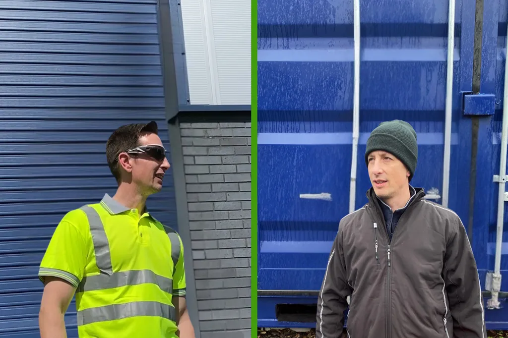 Workers wearing summer workwear clothing and winter workwear clothing